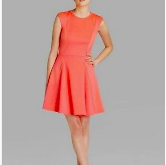 Ted Baker Neon Scuba Skater Dress - Picture 1 of 9